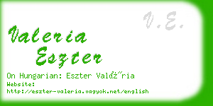 valeria eszter business card
